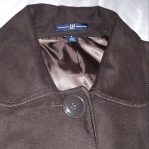 GAP Brown Wool-blend Coat Small